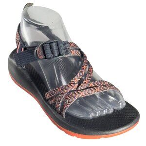 CHACO Kid's Adjustable Strap Padded Eclipse Hiking Sandals Black/Orange Size 5